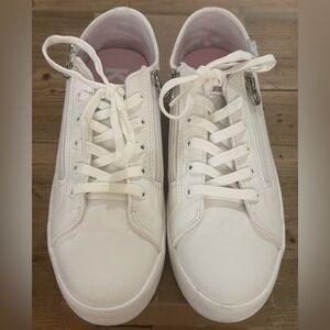 Keds Big Kids Kara Zipper Sneakers, Size 6Y, White, New In Box